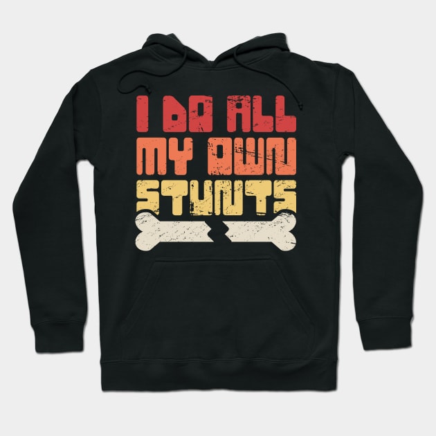 Retro Fractured Broken Hand Get Well Gift Hoodie by MeatMan